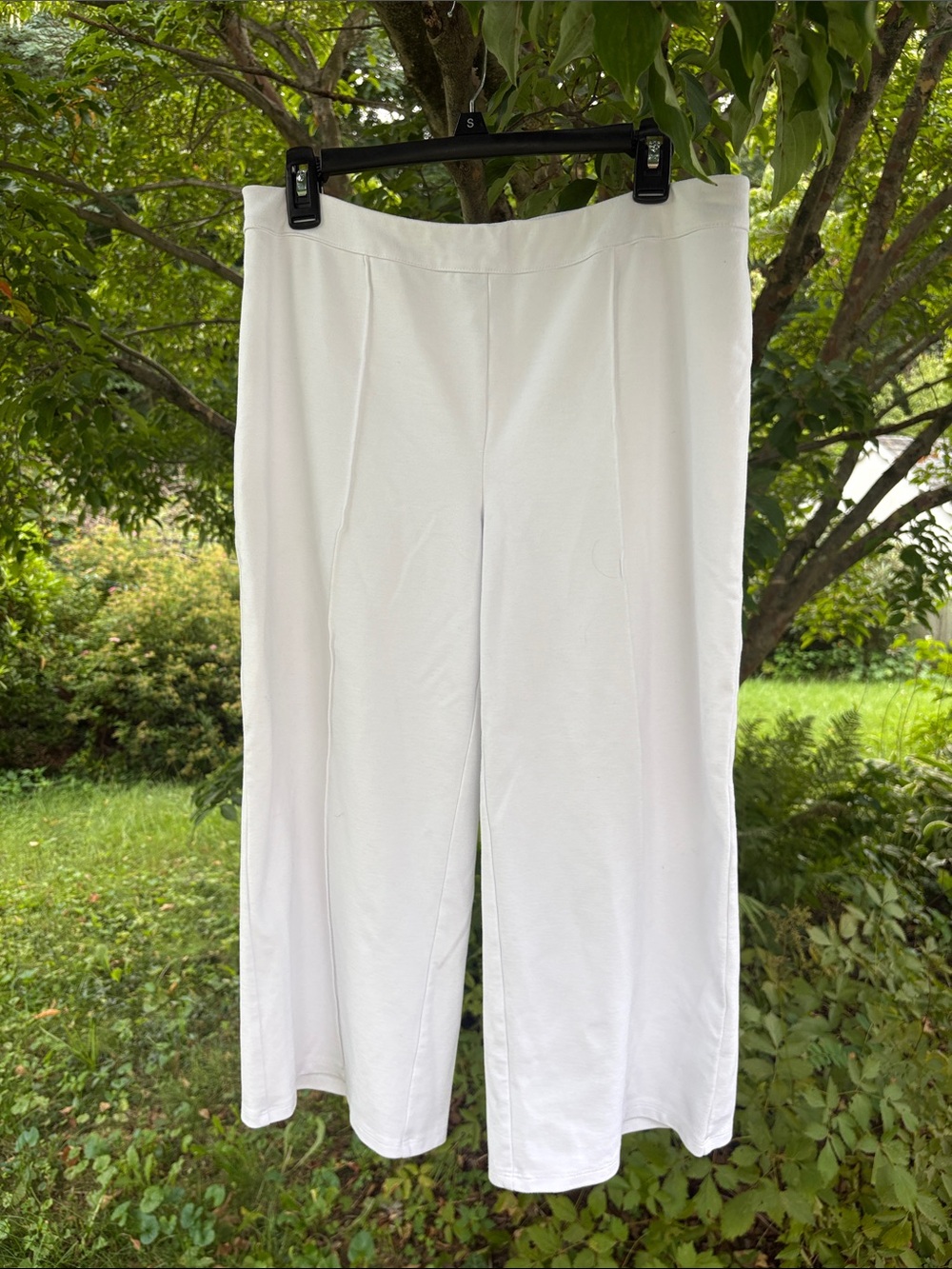 J Jill White Wide-Leg Wearever Pants PM